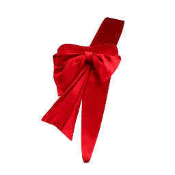 Image of foreign trade ebay european and american adult one-piece erotic underwear sexy bareback three-point one-piece christmas dress big red bow